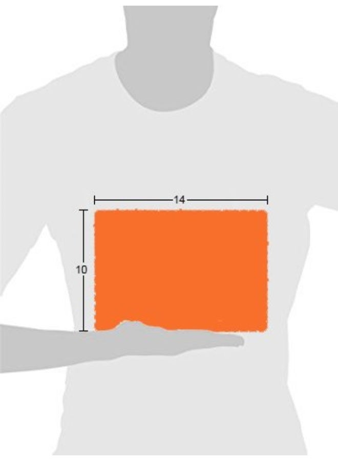 Netko Paper Placemats for Dining Table - Disposable Scalloped Edges Color Table Mats Great for Parties and Christmas Table Decorations 10"x14" (Orange) 50ct - Image 3